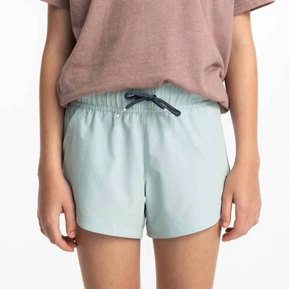 NEW FREE FLY girl's pull-on breeze short in sea glass